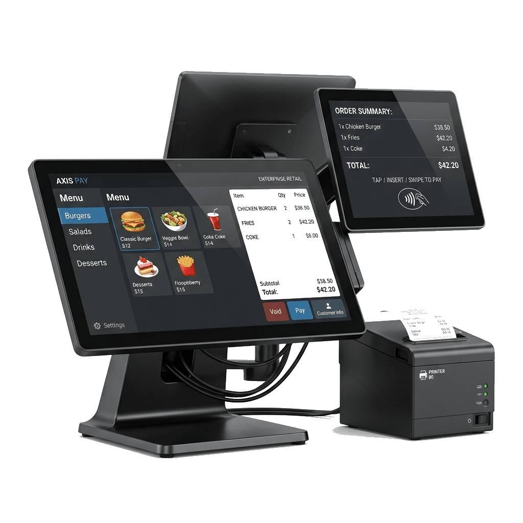 Dual-Screen Countertop POS Terminal